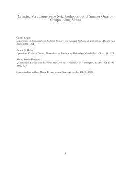 Creating Very Large Scale Neighborhoods out of Smaller Ones by