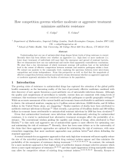 How competition governs whether moderate or aggressive