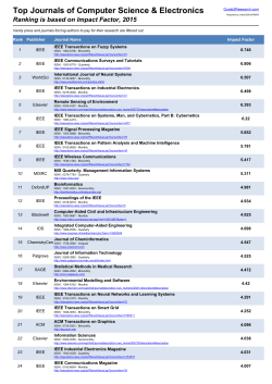 Impact Factor for Top Journals of Computer