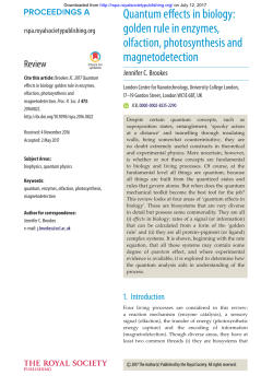 Quantum effects in biology: golden rule in enzymes, olfaction
