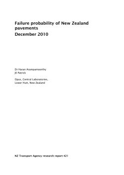Research report 421 Failure probability of New Zealand pavements