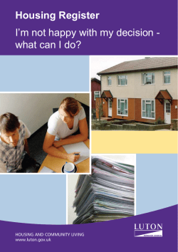 Housing register - I am not happy with the decision