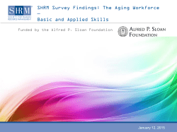 The Aging Workforce: Basic and Applied Skills