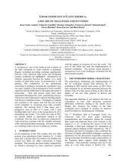 lidar community in latin america: a decade of challenges
