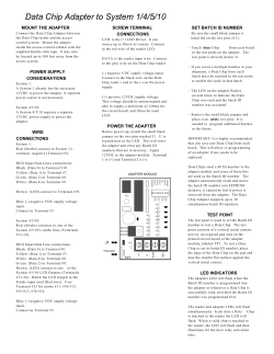 Data Chip Adapter to System 1/4/5/10