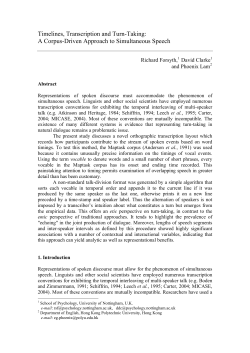 Timelines, transcription, turn-taking
