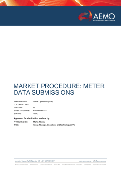 Meter Data Submission Procedure