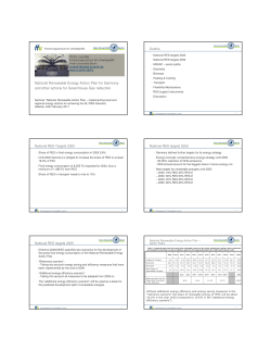 National Renewable Energy Action Plan for Germany and other