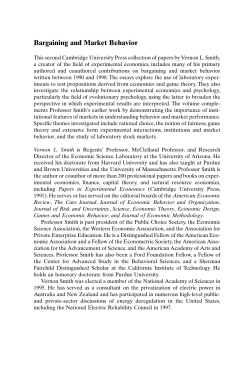 Bargaining and Market Behavior