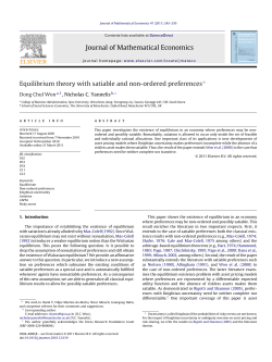 Equilibrium theory with satiable and non