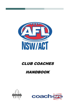 Coaches Handbook - North Ryde Dockers Junior AFL