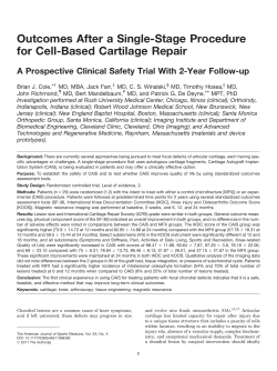 Outcomes After a Single-Stage Procedure for Cell