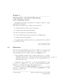 Martingales, standard filtrations, and stopping times