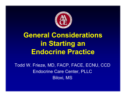 General Considerations in Starting an Endocrine Practice