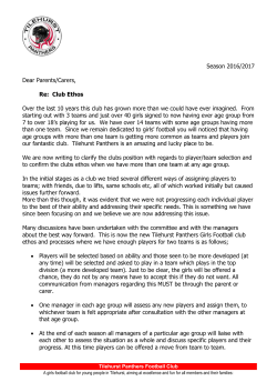 Managers Meeting 2 - Tilehurst Panthers