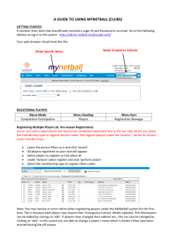 a guide to using mynetball (clubs)