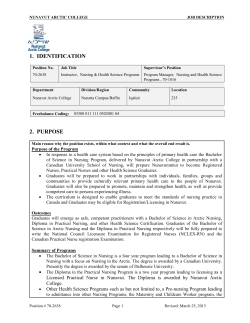 Job Description - Nunavut Arctic College