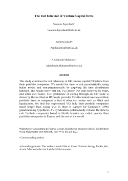 The Exit behavior of Venture Capital firms