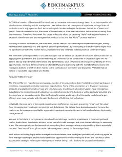 The Real AlphaTM PROCESS