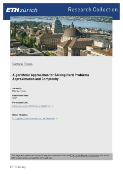 Algorithmic Approaches for Solving Hard Problems: Approximation