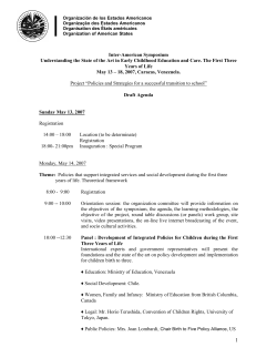 draft agenda 2 - Organization of American States
