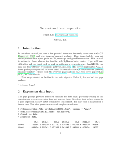 Gene set and data preparation