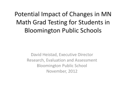Potential Impact of Changes in MN Math Grad Testing for