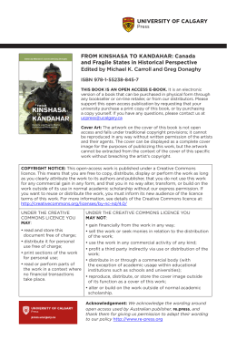 FROM KINSHASA TO KANDAHAR: Canada and Fragile States in