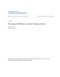 Pricing and Welfare in urban Transportation - e