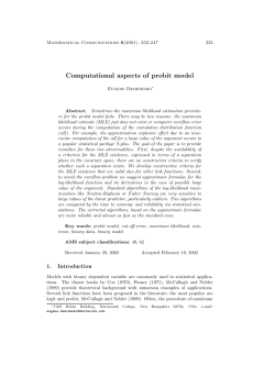 Computational aspects of probit model
