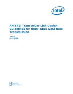 AN 672: Transceiver Link Design Guidelines for High- Gbps