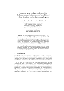 Learning near-optimal policies with Bellman