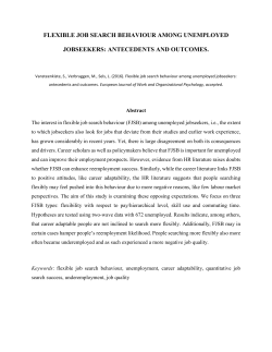 flexible job search behaviour among unemployed jobseekers