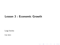 Lesson 3 : Economic Growth