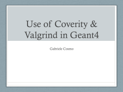 Code quality inspection with Coverity in Geant4