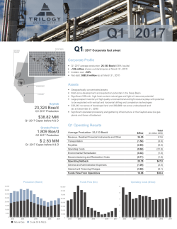 Q1 2017 - Trilogy Energy Corp.