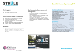 Stakeholder Progress Report - January 2017