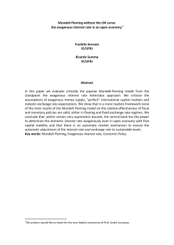 Mundell-Fleming without the LM curve: the exogenous interest rate