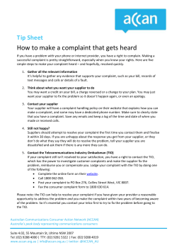 How to make a complaint that gets heard