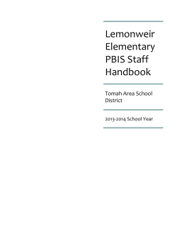 Lemonweir Elementary PBIS Staff Handbook