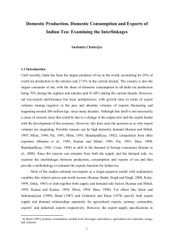 "Domestic Production, Domestic Consumption and