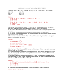 Additional Homework Problems Math 3000 Fall 2006 2. Suppose |A