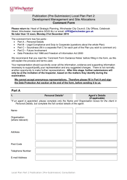 MSWord Version of Comment Form