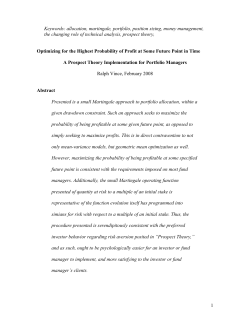 Optimising for the Highest Probability of Profit at Some Future Point