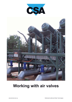 Working with air valves - Bermad Water Technologies