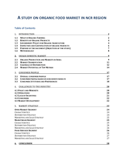 Source: Market Opportunities and Challenges for Indian Organic