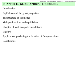 chapter 14 Geographical economics