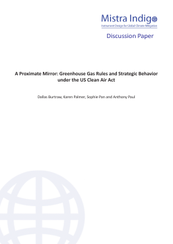 Greenhouse Gas Rules and Strategic Behavior under