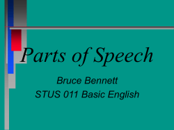 Parts of Speech
