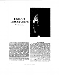 Intelligent Learning Control - IEEE Control Systems Society